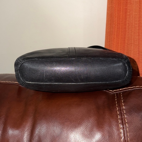 🔥🔥🔥Vintage Coach Black Leather Shoulder Bag Crossbody Bag - Picture 5 of 13